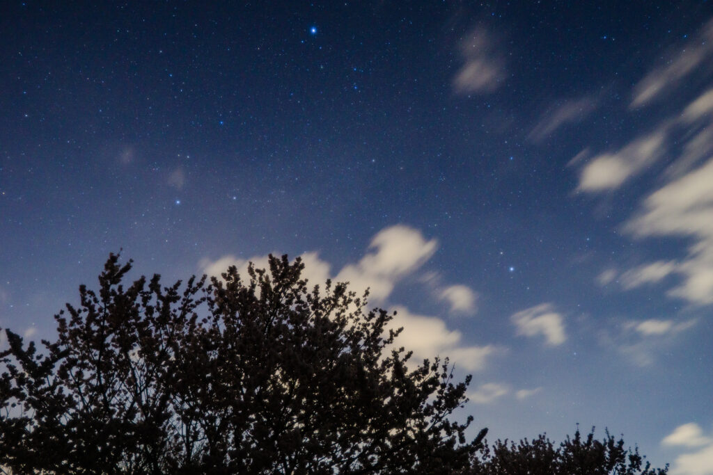 さくら、夏の大三角とISS