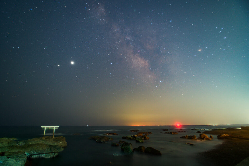 大洗海岸からの夏の天の川