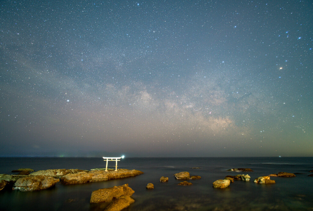 大洗海岸からの夏の天の川